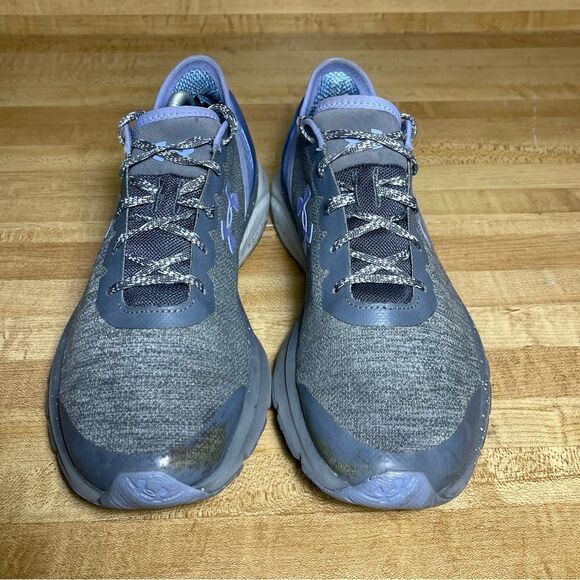 Under Armour Women Size 9.5 Charged I Will Run Fast blue Lace Up Running Shoes - Picture 3 of 8